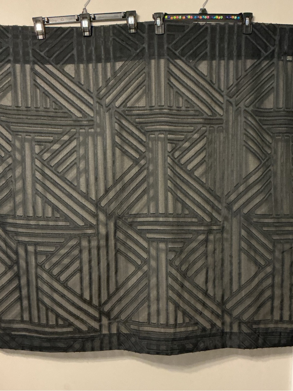 Black Sheer Window Panels-Five Panels